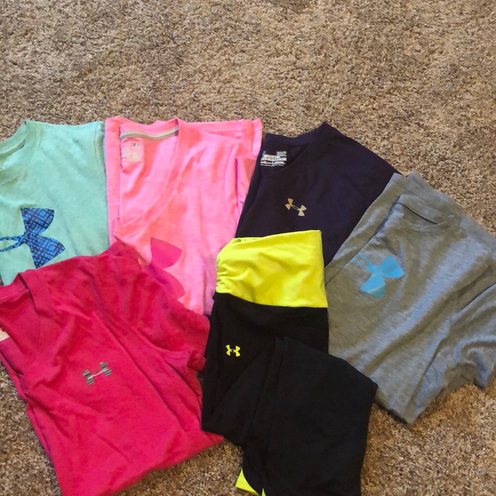 Lot of UA athletic wear.